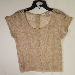 Love 21 Elegant Lace Tan TopSize US XS